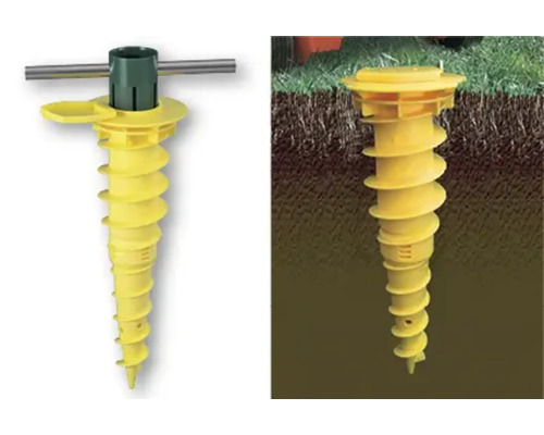 Jordankare med gänga för att skruva ner i marken