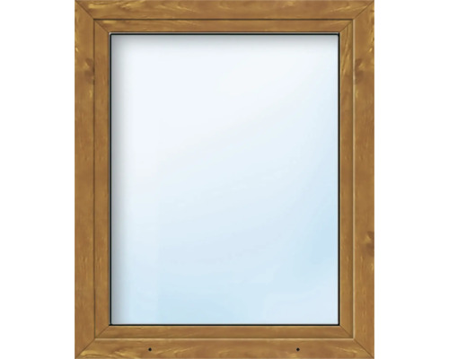 Öppningsbart fönster ARON Basic+ PVC 90x105cm vit/golden oak dreh-kipp vänster isolerglas Fönsterkarm i trä