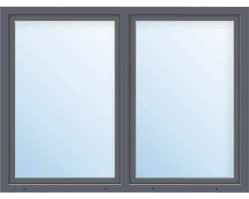 Fönster 2-lufts med rörlig mittpost(Stulp) ARON BASIC+ PVC 100x100cm vit/titan dreh-kipp symmetrisk isolerglas Fönster med två bågar