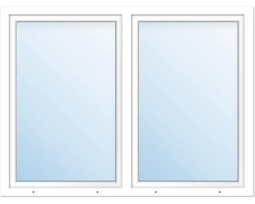 Fönster 2-lufts med rörlig mittpost(Stulp) ARON BASIC+ PVC 100x140cm vit/vit dreh-kipp symmetrisk härdat glas in-och utvändigt Dubbelfönster med ram