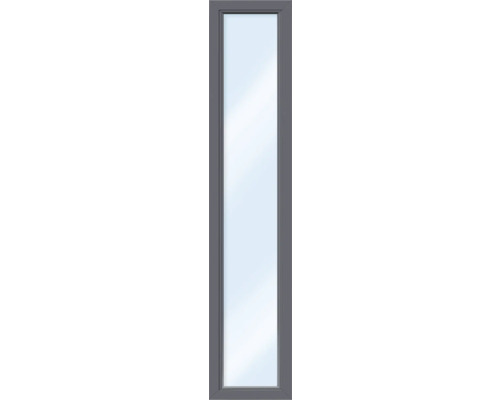 Grå fönsterkarm med glasfyllning.