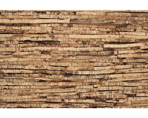 Väggpanel GRANORTE Rusticork Amadia kork 600x300x30 mm Närbild av en vägg av korkplattor för inredning