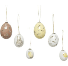 Dekorativa påskägg att hänga upp med djurmotiv