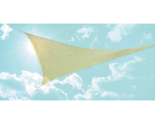 Solsegel triangel Coralie cremegul 360x360x360cm