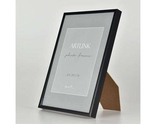 Svart fotoram 21 x 29,7 centimeter med stativ