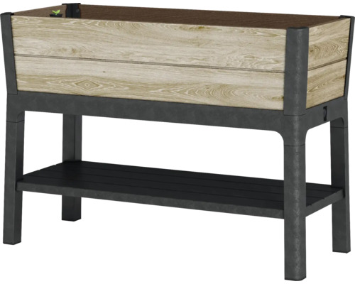 Planteringslåda KETER Ashwood plast 113x48x79,5cm antracit/brun