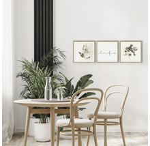Inramad tavla set Blommor 30x30cm
