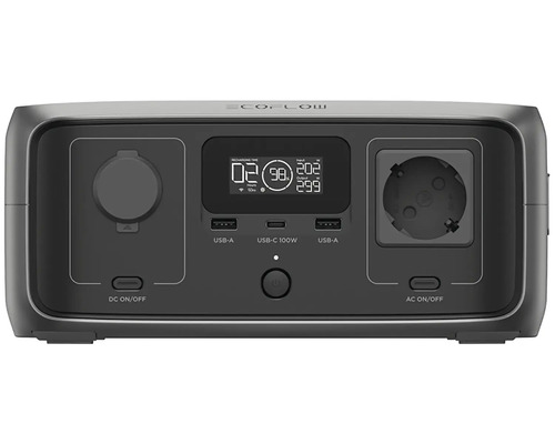 Ecoflow Powerstation med USB-A, USB-C och uttag