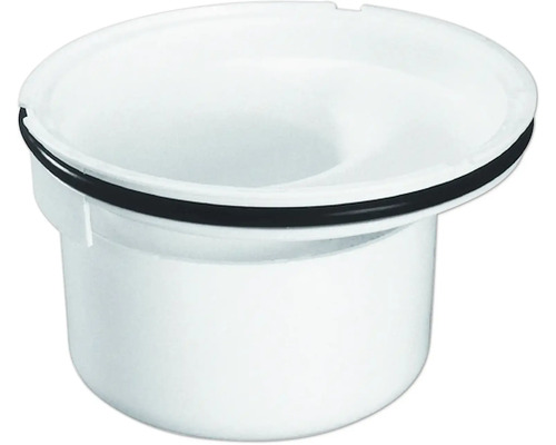 Vit vattenlåskopp för sanitära installationer