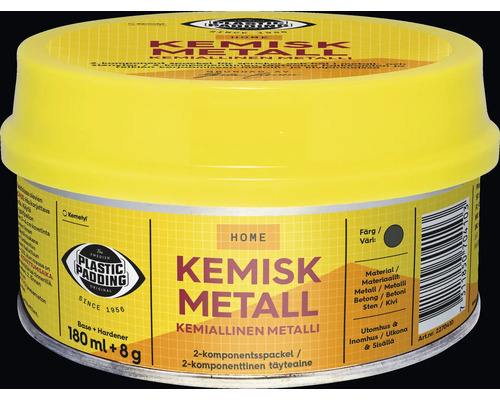 Kemetyl Kemisk Metall, reparationsspackel för metall, betong och sten