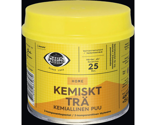 Burk med kemiskt träspackel