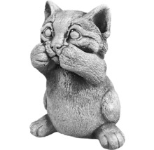 Dekorativ kattfigur av sten för trädgården