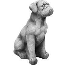Dekorativ hundfigur i sten för utomhusbruk