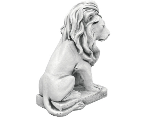 Lejonstaty i gjuten sten för trädgården