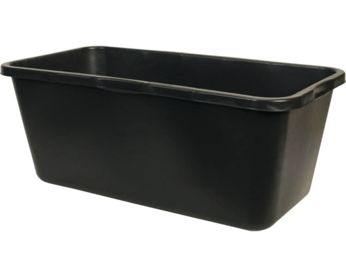 Svart murbruksbalja i plast