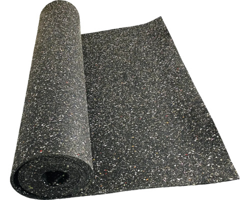 Gummirulle QUANDT Regupol® 10mm 6x1,25m svart Rullad gummimatta för ljud- och vibrationsisolering