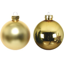 Två julgranskulor för juldekoration