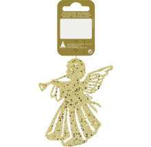 Gyllene ängel med trumpet som julgransdekoration