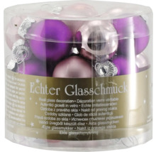 Förpackning med julgranskulor i glas