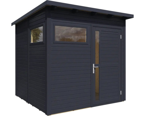 Trädgårdshus i trä med fönster och dörr för trädgården