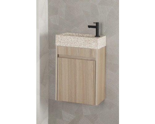 Tvättställskombination med tvättställ och underskåp samt blandare