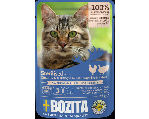 Kattmat BOZITA Sterilised kyckling & kalkon 85g