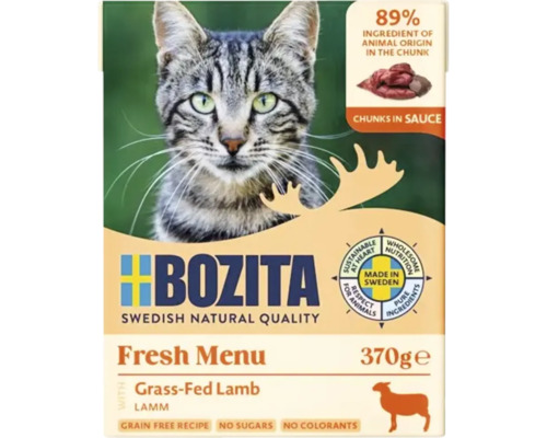 Kattmat BOZITA lamm i sås 370g