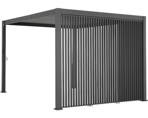 Pergola med lamellvägg