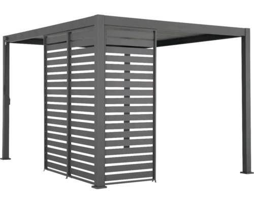 Modern paviljong med lamellvägg för trädgården