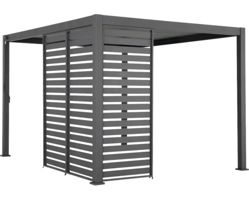 Paviljong med lamellvägg