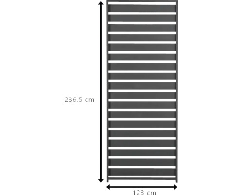 Staketelement med måtten 236,5 cm gånger 123 cm