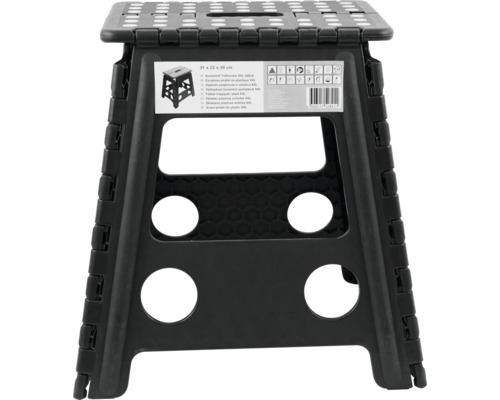 Hopfällbar pall av plast, 31 x 22 x 39 centimeter