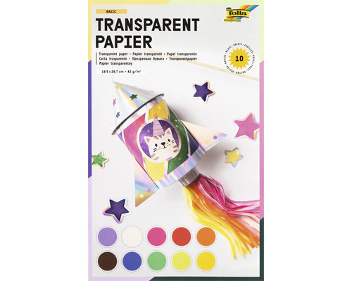 Förpackning transparent papper, 18,5 x 29,7 cm, 42 g/m²