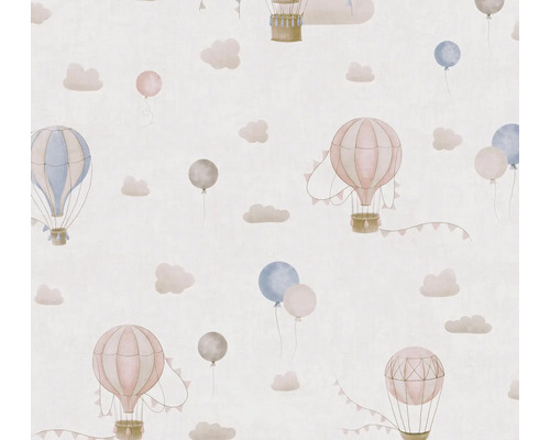 Tapet med mönster av varmluftsballonger och moln