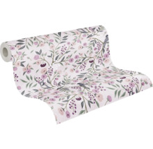 Tapetrulle med fågel- och blomstermotiv