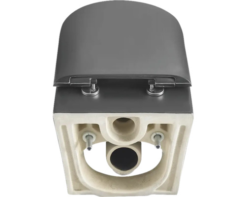 Bild på en toalett med djup spoling och sluten spolkant