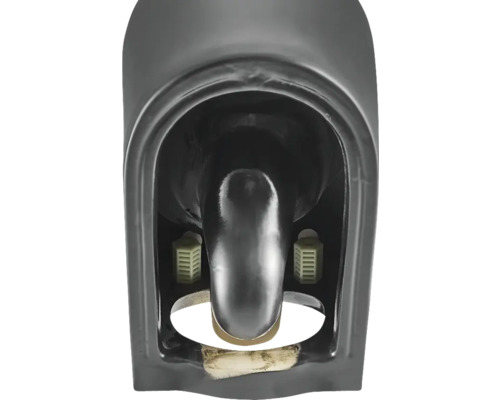 Närbild av ett toalettavloppsrör med filter