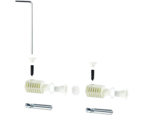 Enkel plugg med skruv, insexnyckel och borr