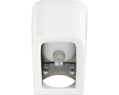 Keramisk toalettstol för väggmontering med fästmaterial