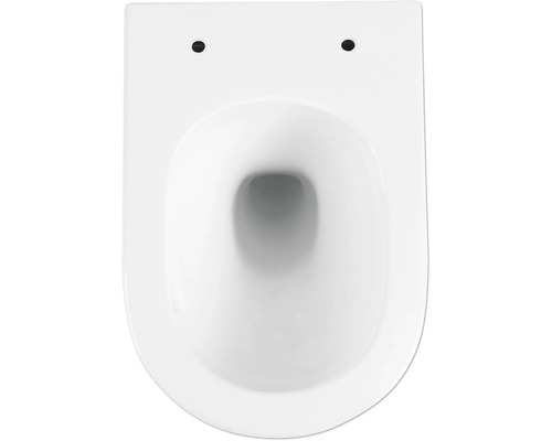 Keramisk vägghängd toalett med djup spolning
