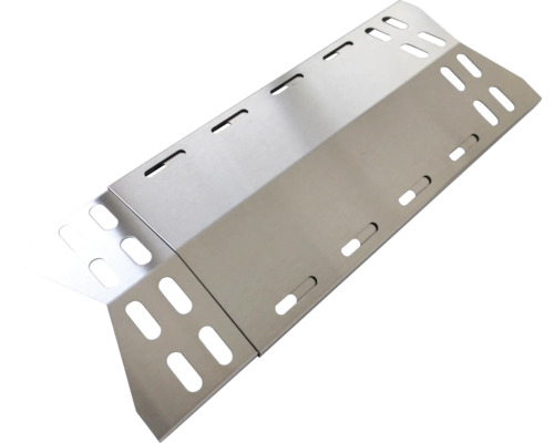 Grillflamspridare av rostfritt stål med utsparingar