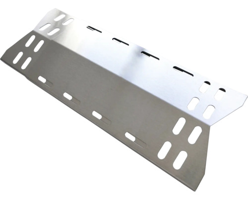 Grillflamskydd av rostfritt stål med utskärningar