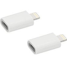 Två USB-C till Lightning-adaptrar