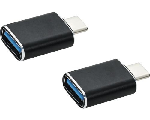 Två USB-C till USB-A adaptrar