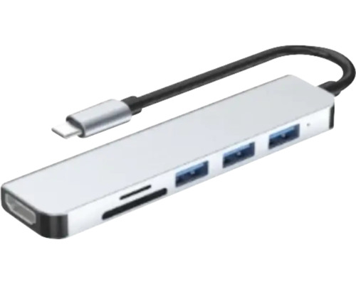 USB-C adapter BLEIL 6in1 USB-C-hubb med flera portar