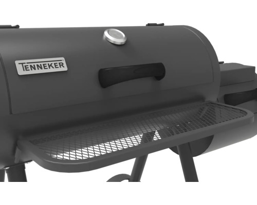 Tenneker logotyp på en rökgrill