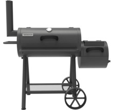 Tenneker logotyp på en kolgrill med rökugn