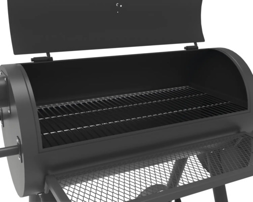 Öppen kolgrill med grillgaller
