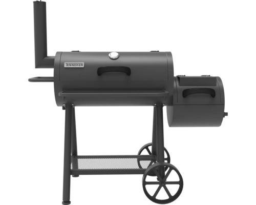 Tenneker kolgrill med rökspånstorn och förvaringsutrymme
