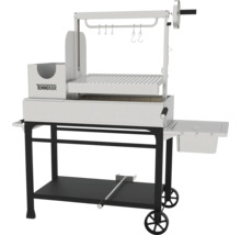 Tenneker kolgrillvagn med hyllor och grillgaller.